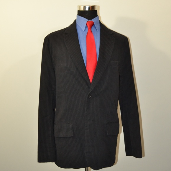 Aeropostale 40R Sport Coat Blazer Suit Jacket Blac